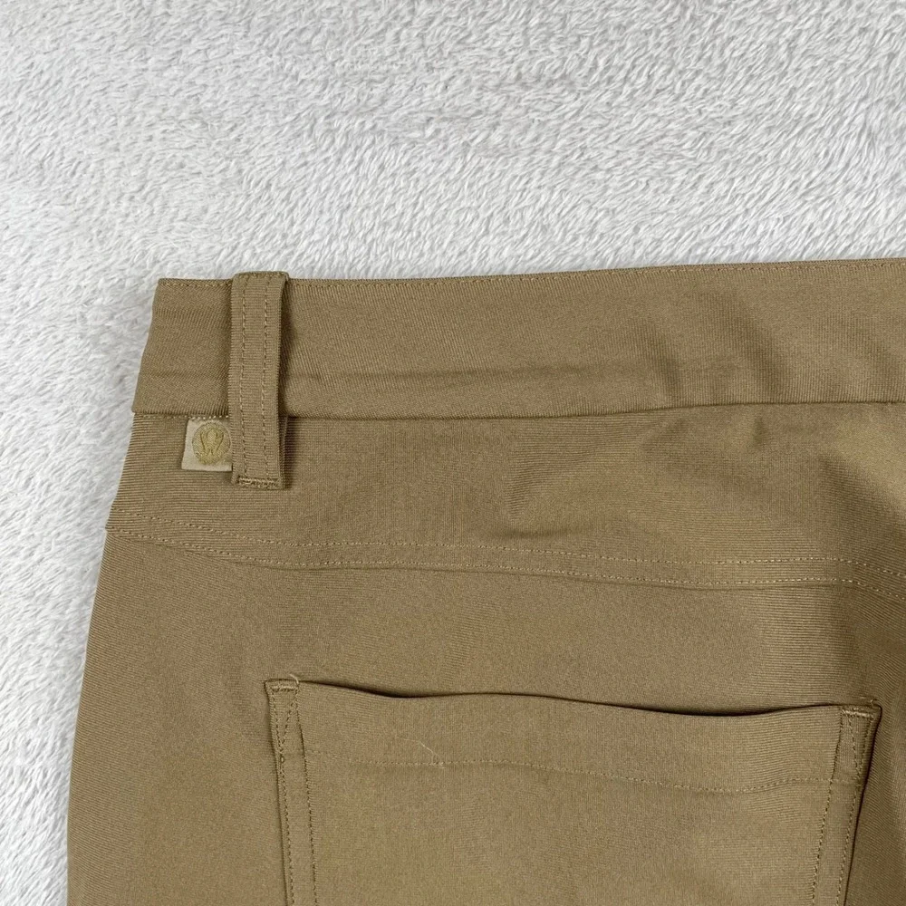Lululemon ABC Pant Men 36x29 Beige Tan Slim Fit Warpstreme Chino Office Golf
